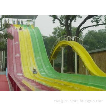 6 Lines Rainbow Race Fiberglass Adult Water Slide For  Wate